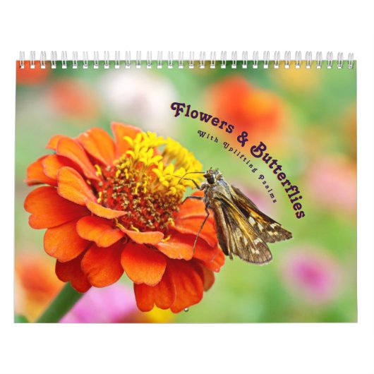 2023花と蝶の高揚詩付き カレンダー (カバー)