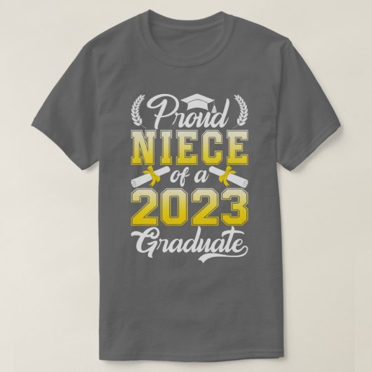 2023誇りを持った年卒業2クラスの姪 Tシャツ (デザイン正面)