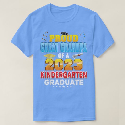 2023誇りを持った年素晴らし幼稚園Gクラスの祖父 Tシャツ (デザイン正面)