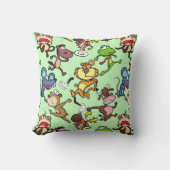 2023走年かわいいマンガ走ーのLグのまわりにリーンBG クッション (正面)