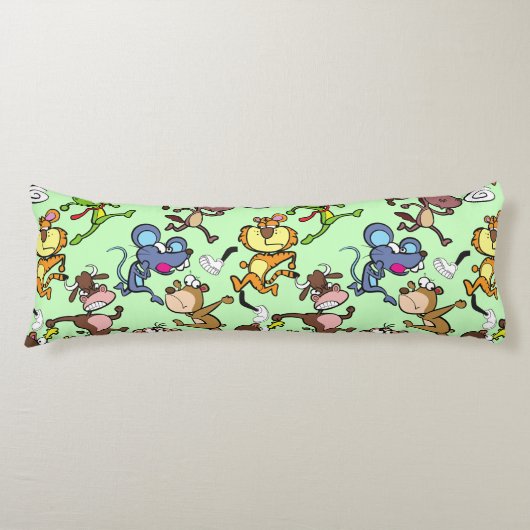 2023走年かわいいマンガ走ーのLグのまわりにリーンBG ボディピロー (正面)