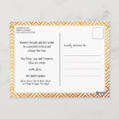 2023金ゴールドモダンスクリプトファミリー12フォトカレンダー ポストカード (裏面)