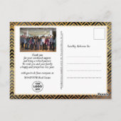 2023黒企業の金ゴールドカモダンレンダー写真 ポストカード (裏面)