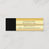 2023黒 |金ゴールドグラッドキャップ卒業式の挿入カード スキニー名刺 (裏面)