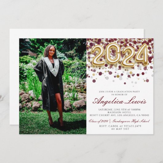 20234年クラス 招待状 (正面/裏面)