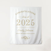 2023 エレガントゴールド オーダーメイド 卒業 タペストリー (正面)