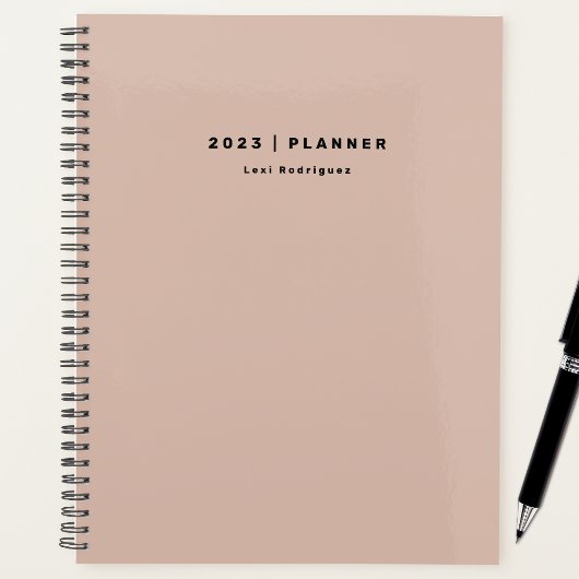 2023 ダスティピンク 週間 月間 どこからでも始められる プランナー手帳