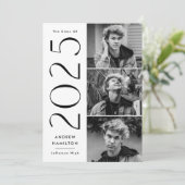 2023 モダン3写真卒業パーティー 招待状 (スタンド正面)