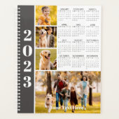 2023 モダン 5写真年の一目パーソナライズされた表示 プランナー手帳 (正面)