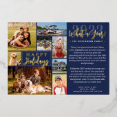 2023　今年もいろいろあった フォトコラージュ 2024 カレンダー 箔シーズンカード (正面)