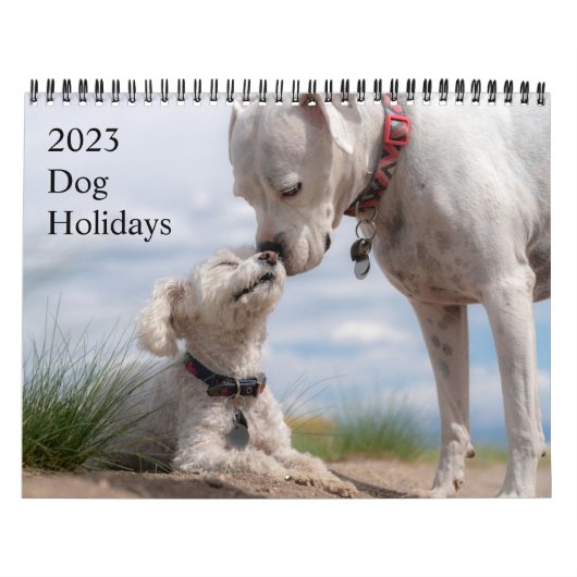 2023 |犬の休日 |ペットの写真を作成する カレンダー (カバー)