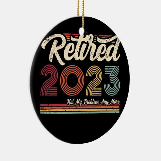 2023 退職したNot My Problemヴィンテージレトロ セラミックオーナメント (右)