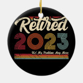 2023 退職したNot My Problemヴィンテージレトロ セラミックオーナメント (裏面)