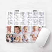 2023 - 2024カレンダーカスタムファミリーフォトモダン マウスパッド (マウス)