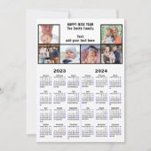 2023 - 2024カレンダーファミリー6フォトコラージュモダン シーズンカード (正面)