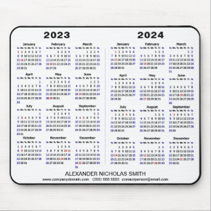 2023 - 2024カレンダーミニマリストカスタム マウスパッド