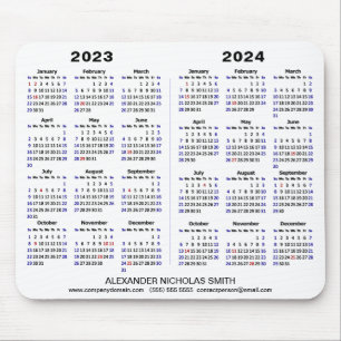 2023 - 2024カレンダーミニマリストカスタム マウスパッド