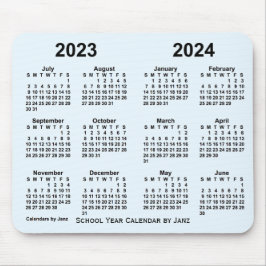 2023-2024学年カレンダーby Janz Alice Blue マウスパッド