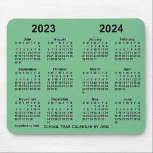 2023-2024年度暦(Janz Sea Green) マウスパッド