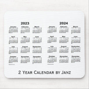 2023-2024白2年カレンダーby Janzマウスパッド マウスパッド