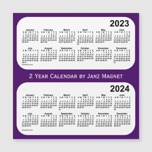 2023-2024紫2年カレンダーby Janz Magnet (正面)