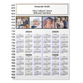 2023 2024 2025 2026カレンダカスタムー写真モダンN ノートブック (正面)