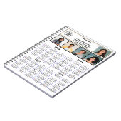 2023 2024 2025 2026カレンダーモダンビジネスフォト ノートブック (左側)