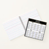 2023 2024 2025 2026カレンダーモダン文字 ノートブック (内部)