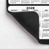 2023 2024 2025 2026カレンダー4年白黒 マウスパッド (コーナー)