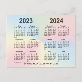 2023-2024 Rainbow Cloud School Calendar by Janz ポストカード