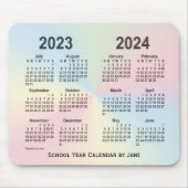 2023-2024 Rainbow Cloud School Calendar by Janz マウスパッド (正面)