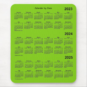 2023-2025イエローグリーン3年カレンダーby Janz Mou マウスパッド