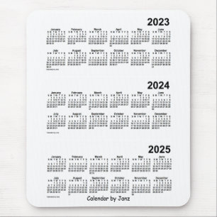 2023-2025白Janz著3年のカレンダー マウスパッド