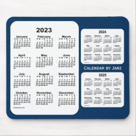 2023-2025 Police Box Blue 3 Year Calendar by Janz マウスパッド