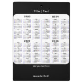 2023-2026カレンダーカスタム家族4写真モダン クリップボード (裏面)