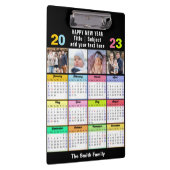 2023-2026カレンダーカスタム家族4写真モダン クリップボード (右)