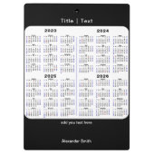 2023-2026カレンダーファミリー12フォトコラージュ クリップボード (裏面)