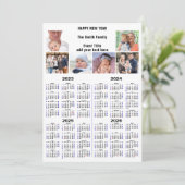 2023 - 2026カレンダー写真ミニマルモダンリストブラック シーズンカード (スタンド正面)