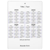 2023-2026カレンダー(祝日ありモダン)  クリップボード (裏面)