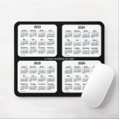 2023-2026 Black and White 4 Year Calendar by Janz マウスパッド (マウス)