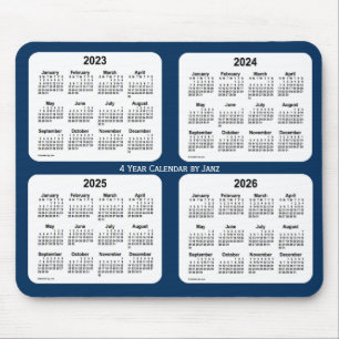 2023-2026 Police Box Blue 4 Year Calendar by Janz マウスパッド