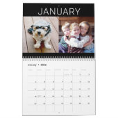 2023 - 24写真 – 1か月あたり2家族モダンの写真 カレンダー (1月 2026)