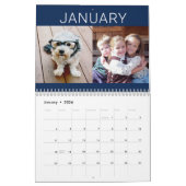 2023 - 24写真 – 1ヶ月モダンに2家族 – 海軍 カレンダー (1月 2026)