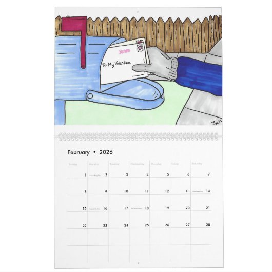 2023 A Collection of Artwork Calendar カレンダー (2月 2026)