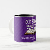 2023 ANY YEARパープル神の言葉バイブル・クリスチャン ツートーンマグカップ (正面左)
