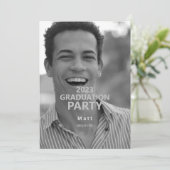 2023 B/W写真卒業パーティー招待状 招待状 (スタンド正面)