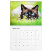 2023 Beautiful Siamese Cat Lover Owners Gift カレンダー (3月 2027)