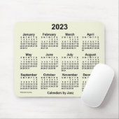 2023 Beige Calendar by Janz Mouse pad マウスパッド (マウス)