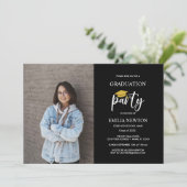  2023 Black Photo Graduation Party  Invitation 招待状 (スタンド正面)