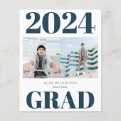 2023 BUDGET Blue モダン Script 2フォト招待状 チラシ (正面)